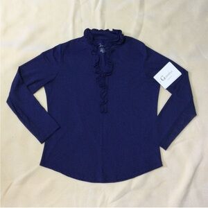 G Lifestyle Ruffle V-Neck Long Sleeve